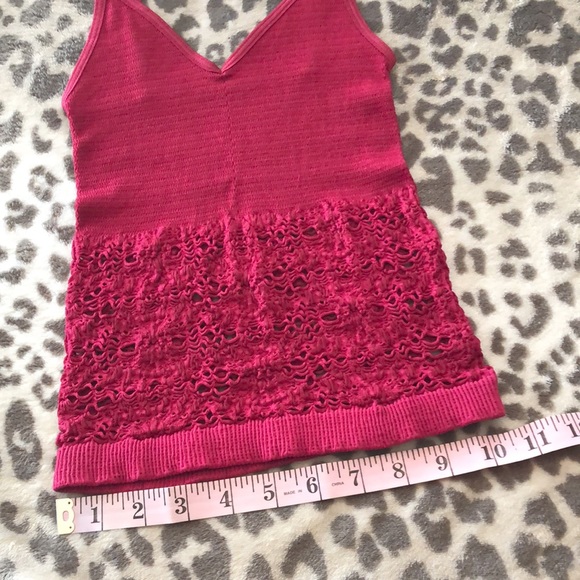 Free People Intimately Red Crochet Open Weave Tank Top Size XS/S - Picture 13 of 15